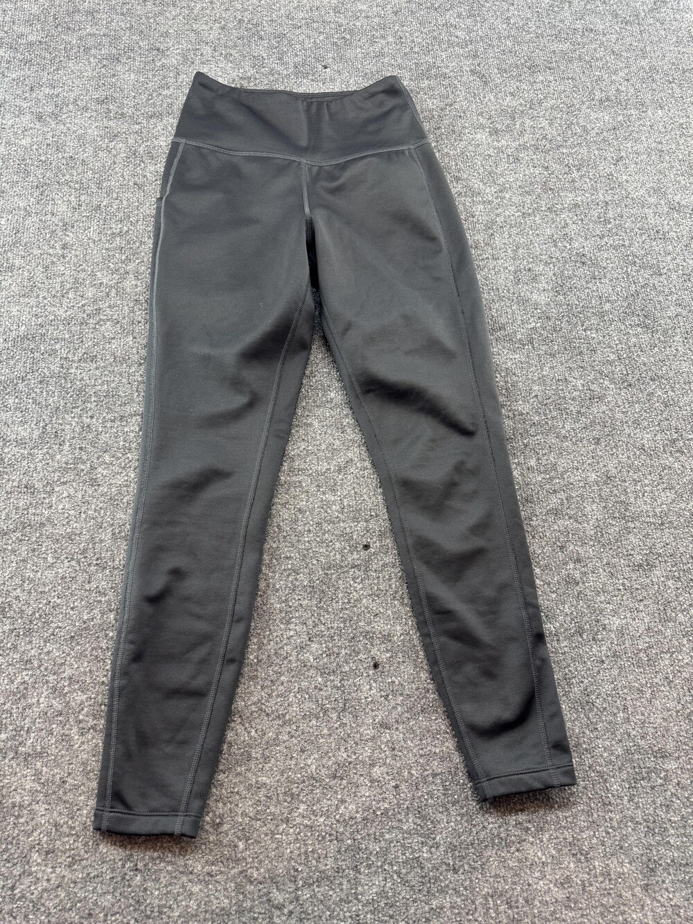 Stoic Leggings Womens Small Black High Rise Ankle Pocket Yoga Gym Pants Athletic